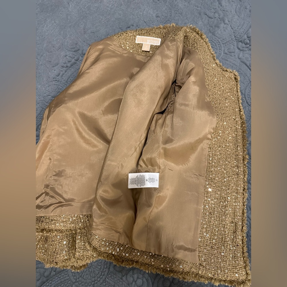 Cropped gold jacket - Picture 8 of 9